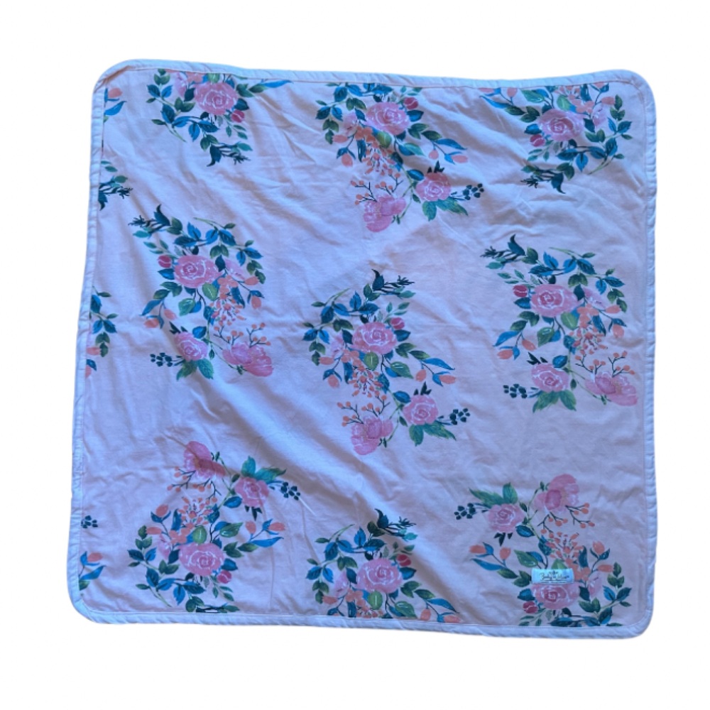 Baby Be Mine Pink Floral Pattern Baby Blanket